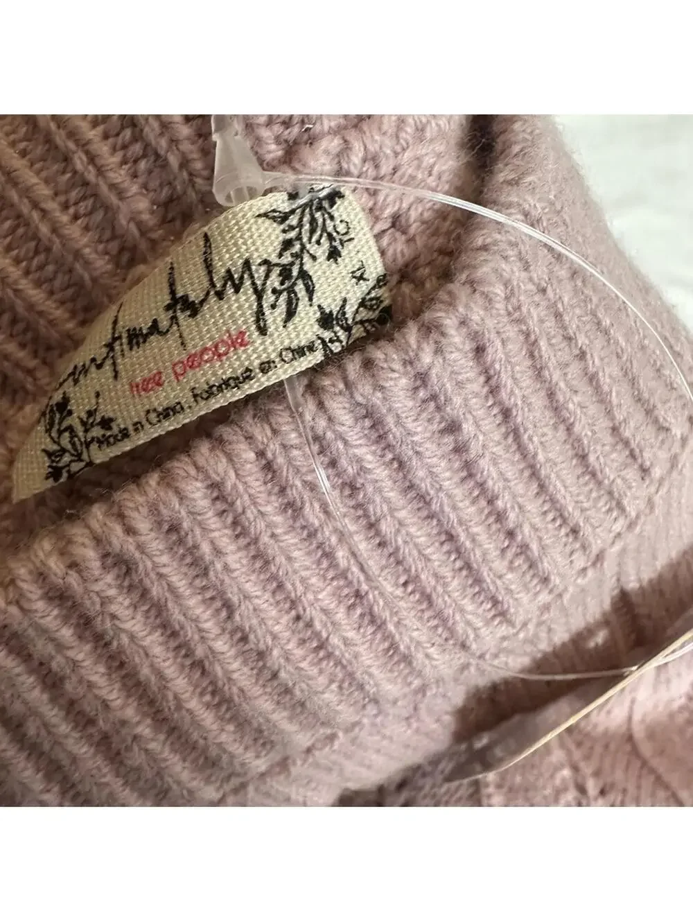 Free People Lavender Ribbed Knit Top